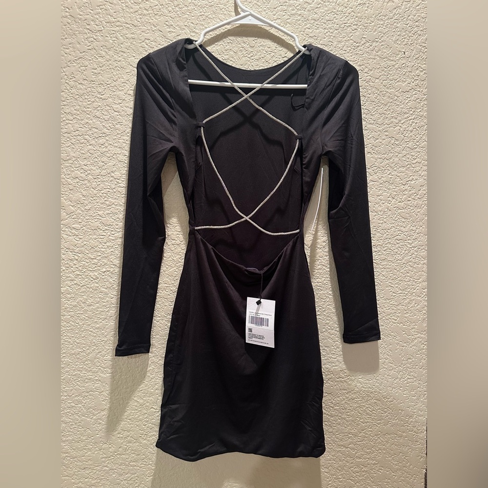 Detailed Open Back Princess Polly Mini Dress NWT